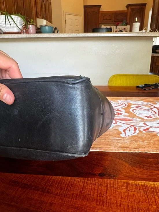 Coach Black Leather Men's Briefcase Tote with Dual Handles - Picture 4 of 7